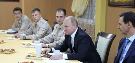 Putin and Assad at one table