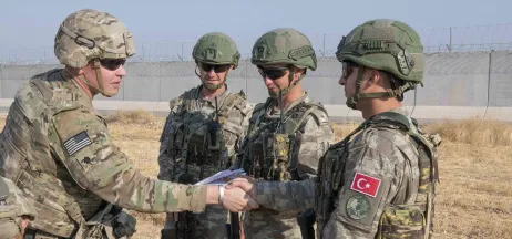 US and Turkish soldiers