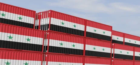 Syria flag container 