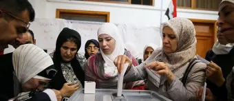 people at the ballot