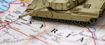tank on Syrian map